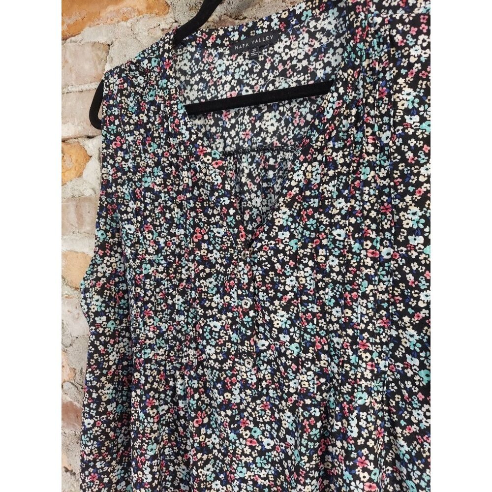 Napa Valley Tank Top Womens Plus Size 2x Floral Shirt Summer C1 - Picture 3 of 4